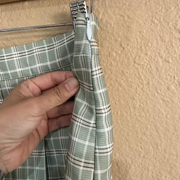 Unbranded Mint Green Women's Pleated Plaid Preppy School Girl Kawaii Skirt Size - Picture 3 of 6